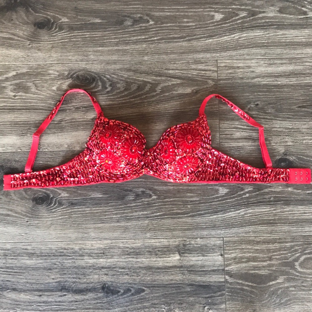 Jeweled bra.